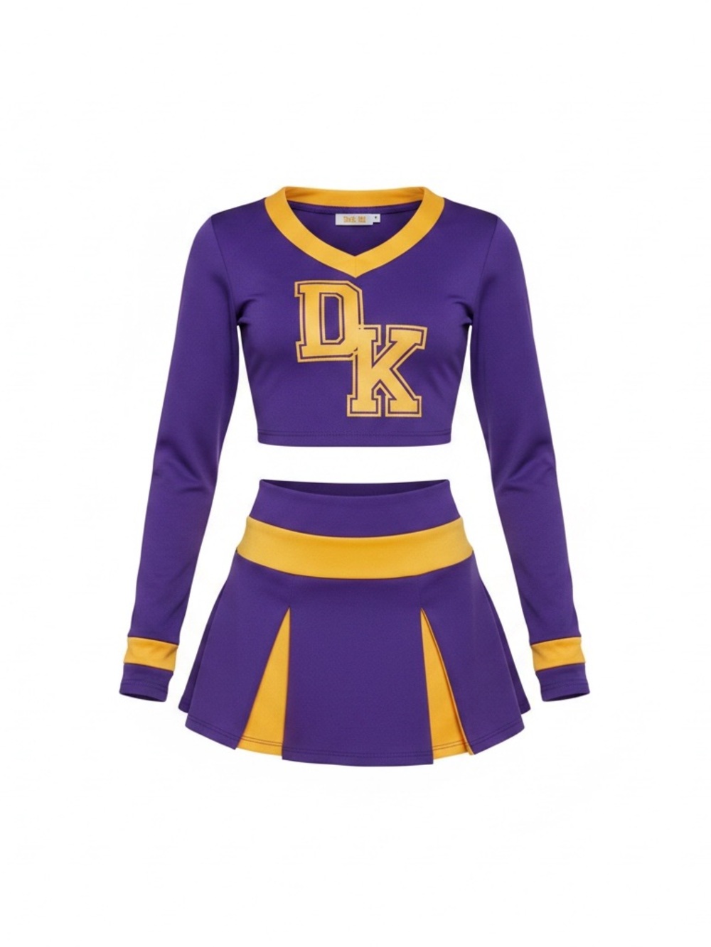 Dolls KillXJennifer‘s body Costume Purple & Gold Cheerleader Top and Skirt Set